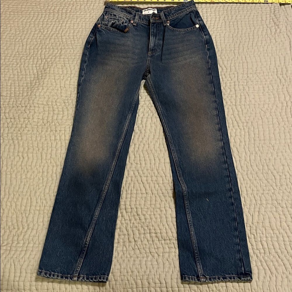 Free People Xena High Rise Slim Straight Jeans